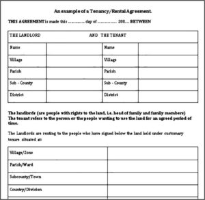 Tenancy Rental Agreement Template