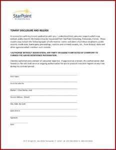 Tenant Credit Check Consent Form