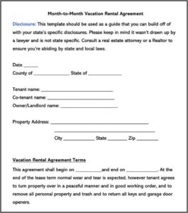 Tenant Landlord Lease Agreement Template