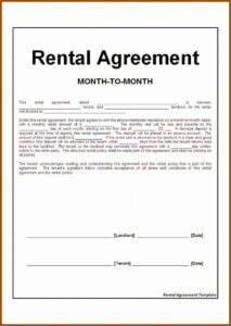 Tenant Rental Agreement Form Alberta
