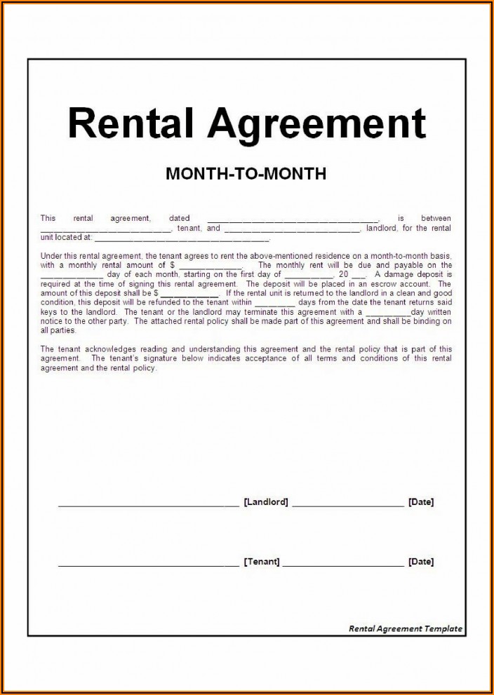 Tenant Rental Agreement Form Alberta