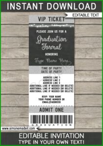 Ticket Invitations Template