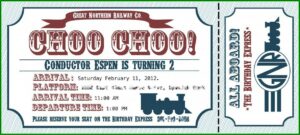 Train Ticket Invitations Template Free