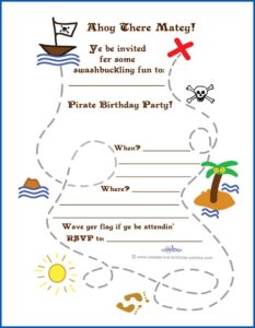 Treasure Map Invitation Template Free