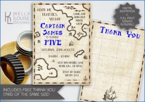 Treasure Map Invitations Printable