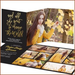 Tri Fold College Graduation Announcements
