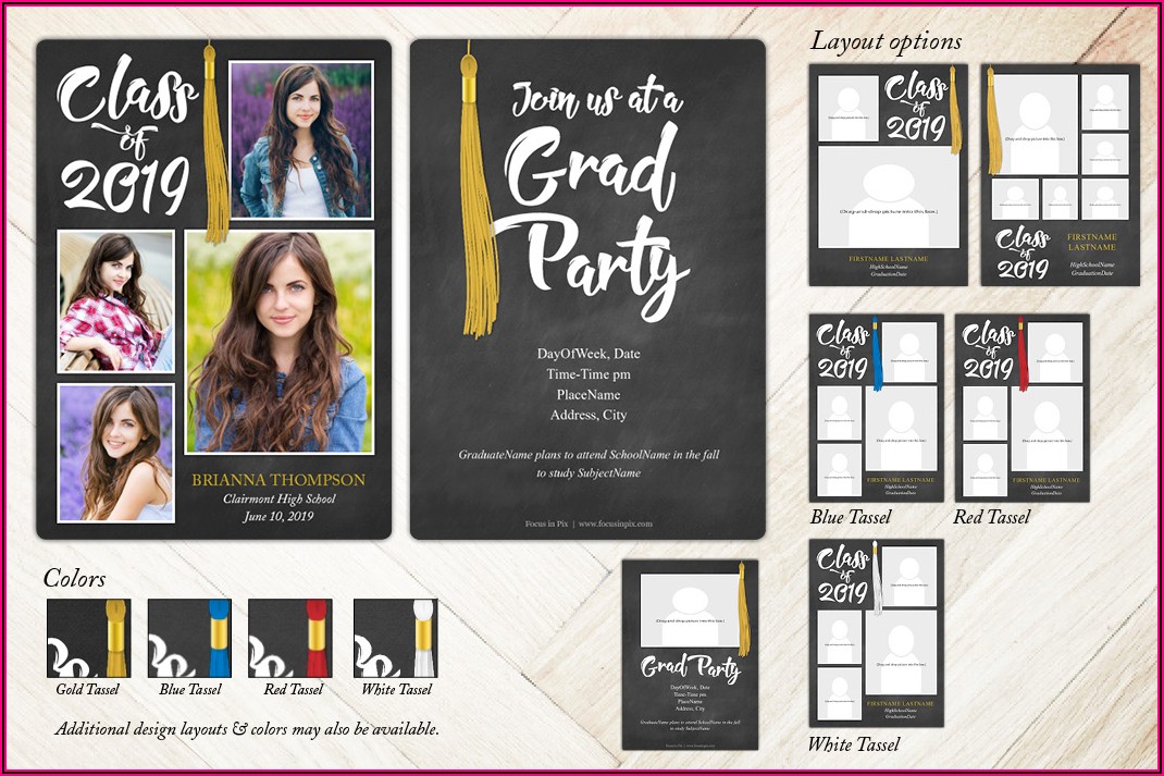 Two Sided Photo Graduation Announcements