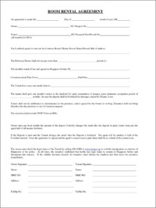 Uk Room Rental Agreement Template