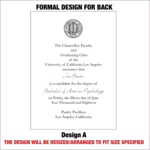 University Grad Announcement Wording