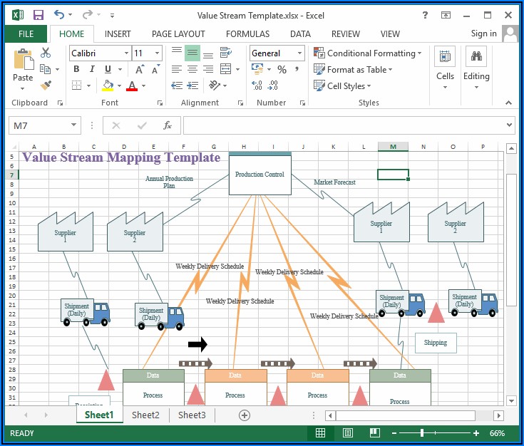 Value Stream Map Excel Template