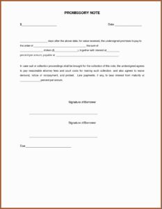 Vehicle Promissory Note Template