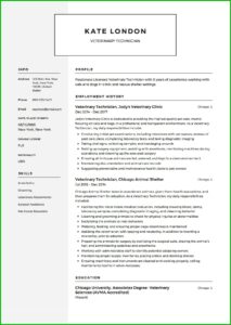 Veterinary Technician Resume Sample