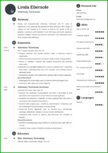 Veterinary Technician Resume Template