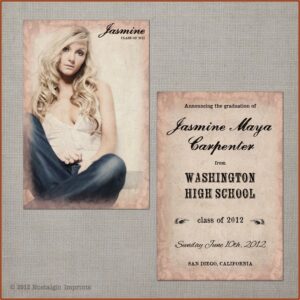 Vintage Looking Graduation Announcements