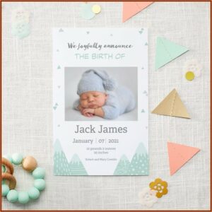Vistaprint Baby Announcement Cards
