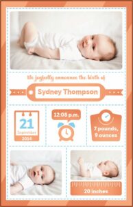 Vistaprint Birth Announcement Cards