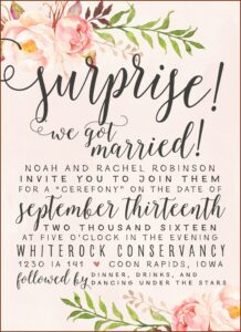 We Got Married Announcement Wording