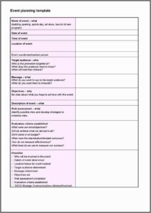 Wedding Day Planner Template