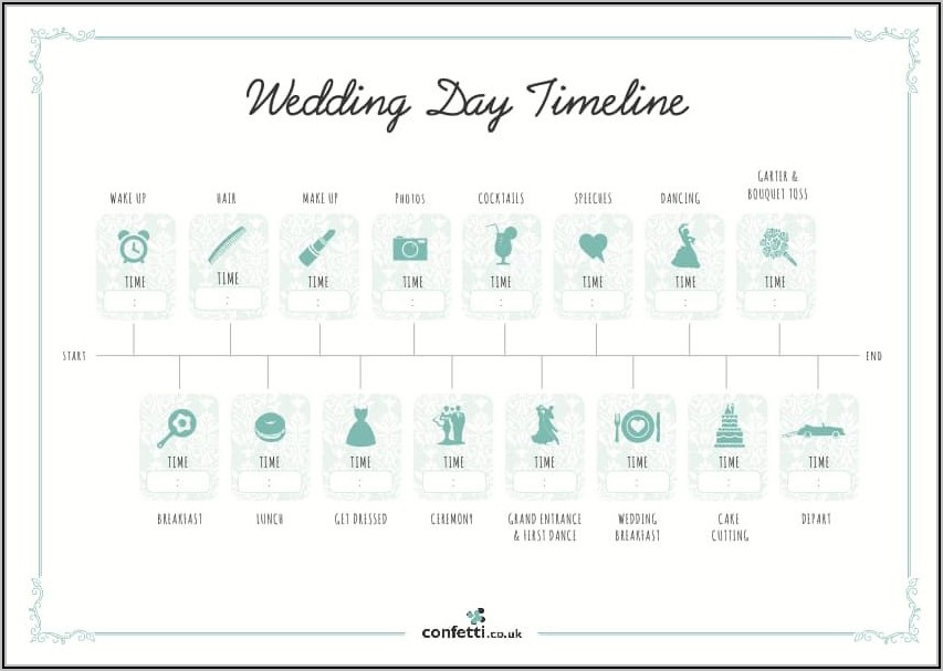 Wedding Day Timelines Templates