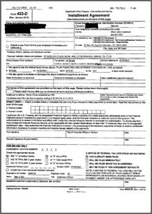 Where To Mail Irs Form 433 D Texas