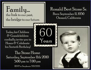 Woman 60th Birthday Invitation Wording