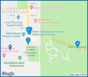Yellowstone Hotel Map