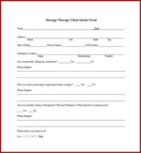 Yoga Therapy Client Intake Form