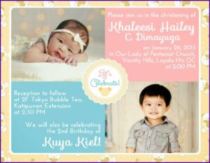 2nd Birthday Invitation Message For Baby Boy