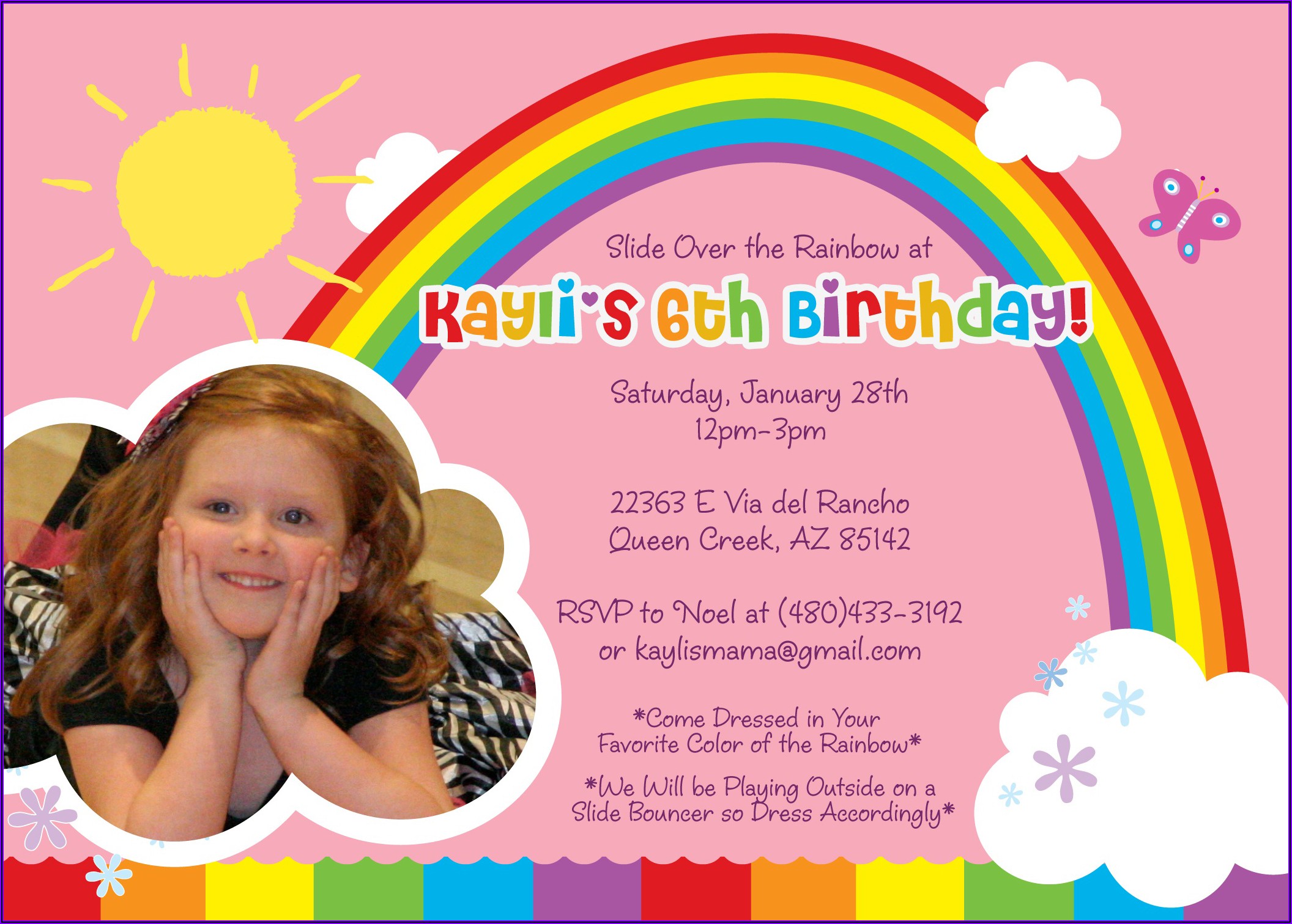 5th Birthday Invitation Message For Daughter
