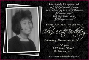 60th Birthday Invitation Wording For Him