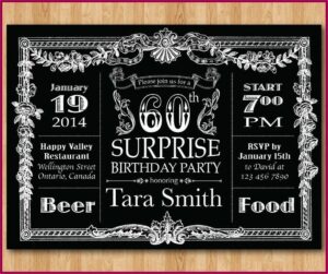 60th Birthday Invitations For Male