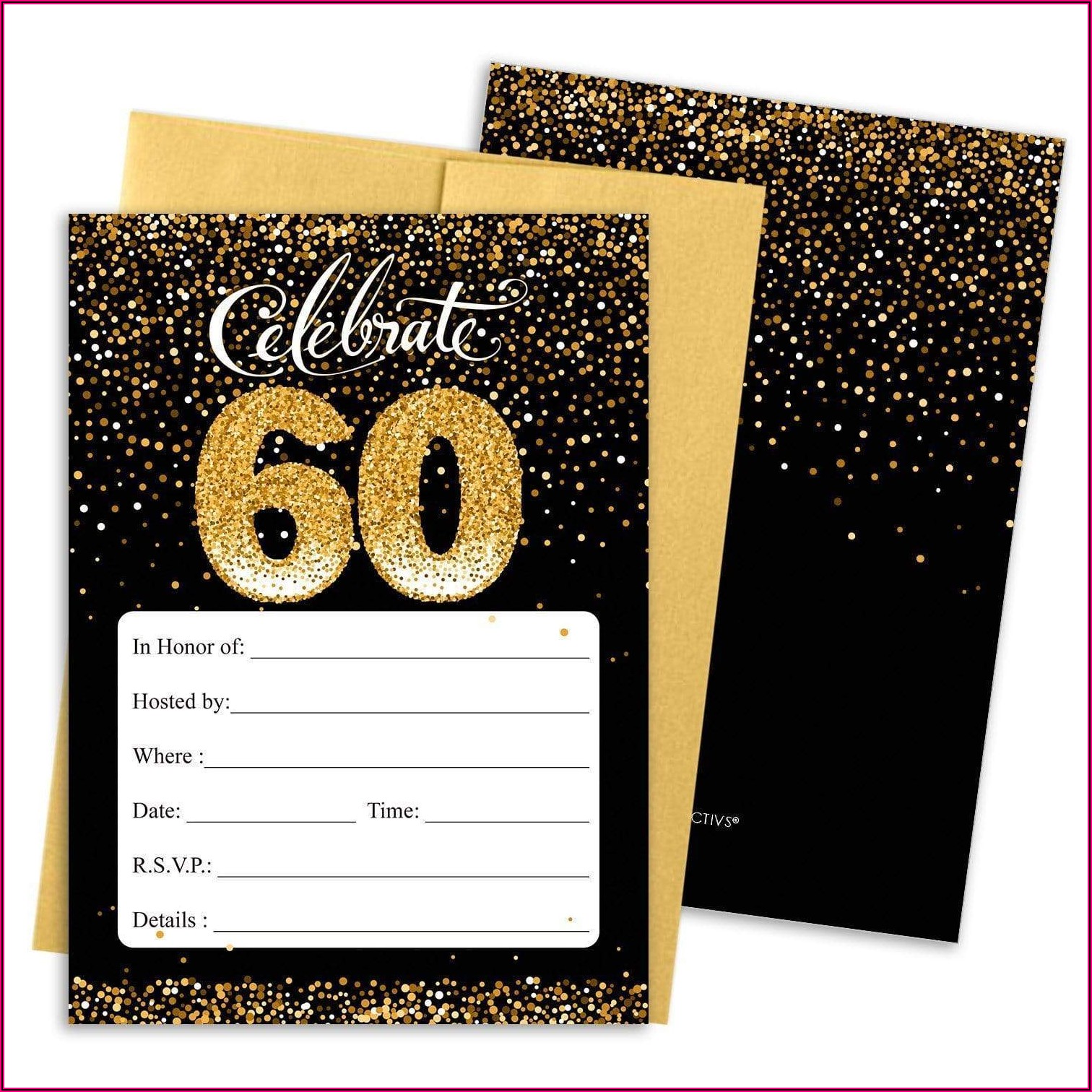 60th Birthday Party Invitations For Him