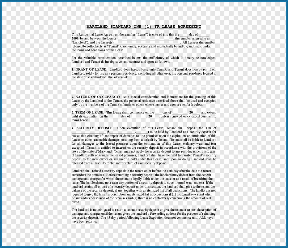 Apartment Rental Lease Agreement