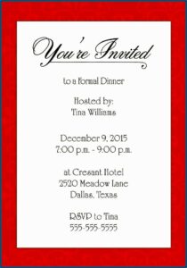 Appreciation Dinner Invitation Template