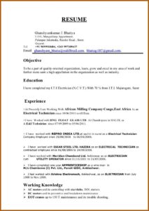 Apprentice Electrician Resume Examples