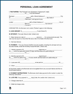 Auto Finance Contract Template
