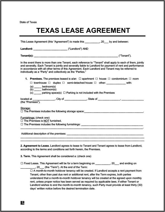 Auto Lease Contract Template