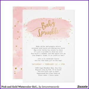 Baby Girl Sprinkle Invitations
