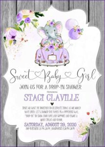 Baby Girl Sprinkle Shower Invitations
