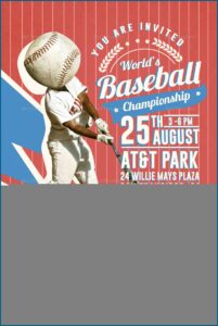 Baseball Ticket Invitation Template