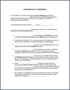 Basic Confidentiality Agreement Template Australia