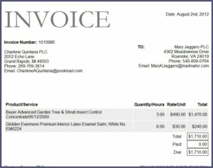 Basic Proforma Invoice Template