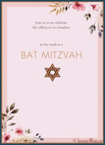 Bat Mitzvah Invitation Templates Free