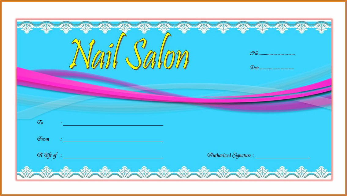 Beauty Gift Certificate Template Free