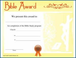 Bible Study Certificate Templates