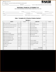 Blank Personal Financial Statement Template Free