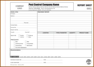 Blank Pest Control Invoice Template
