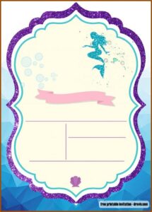 Blank Under The Sea Invitation Template Free