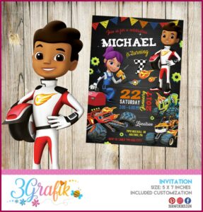 Blaze And The Monster Machines Invitations Printables