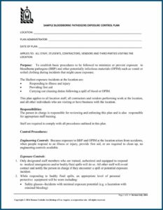 Bloodborne Pathogens Policy Template